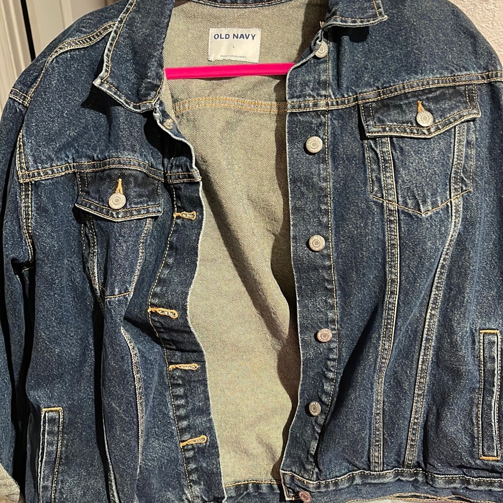 Over sized denim jacket size large